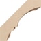 Ekena Millwork 5-inch W x 6-inch D x 6-inch H Balboa Rough Cedar Woodgrain TimberThane Knee Brace, Primed BRCUR05X06X06BOARCPR - alternate 3
